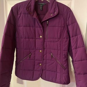 Ralph Lauren Women's Deep Purple Puffer Jacket
